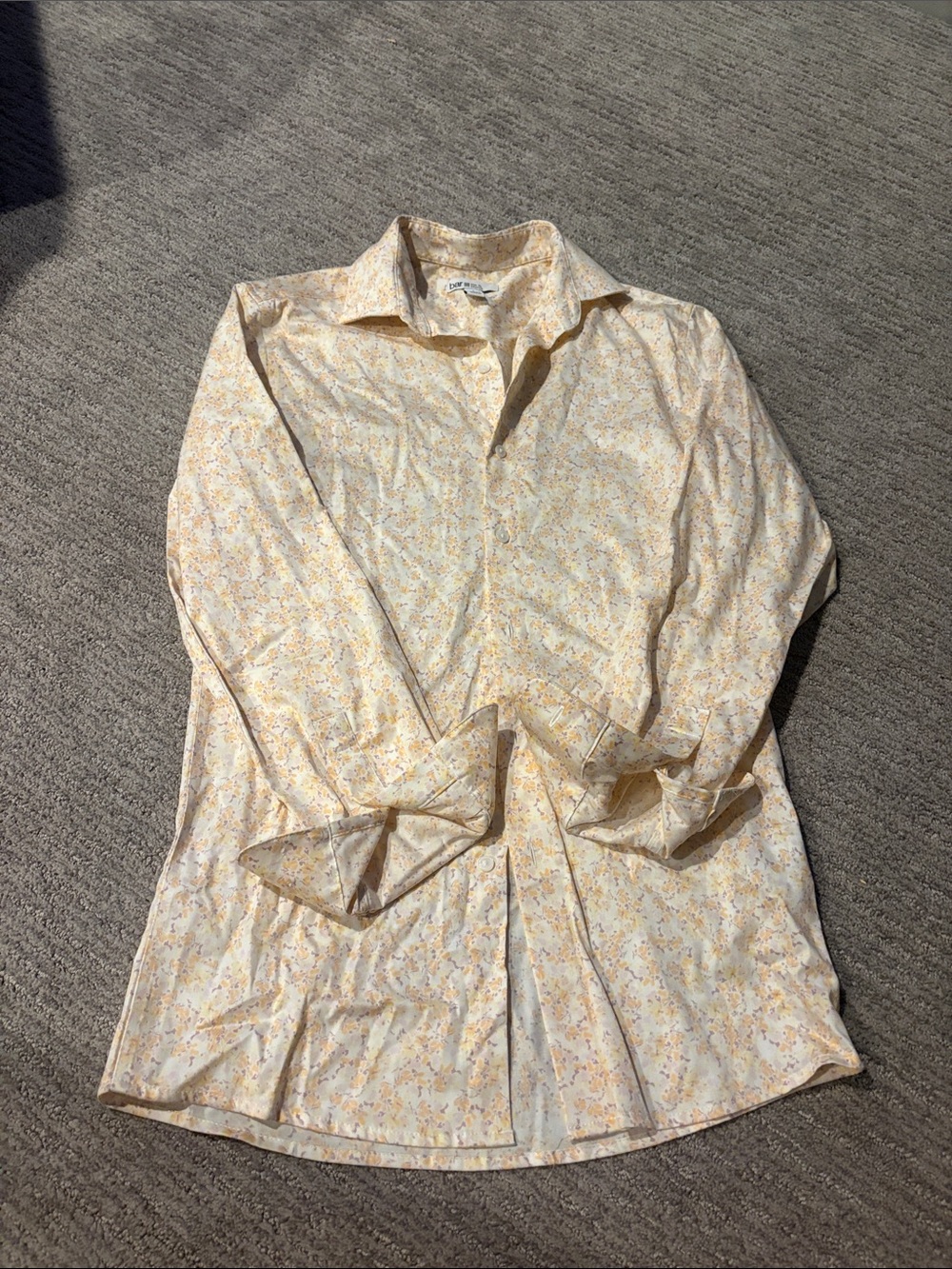 Bar III Yellow Floral Dress Shirt
